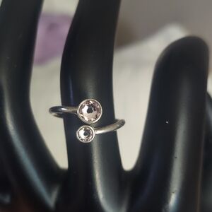 Alex and Ani June Swarovski Crystal Precious Ring Wrap - Sterling Silver Ring